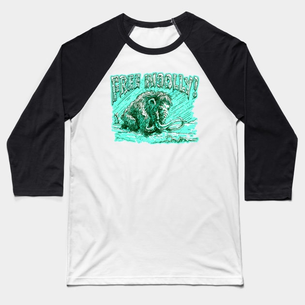 Free Woolly Mammoth Baseball T-Shirt by Mudge